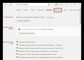 Protejați tehnologia în browserul Yandex - descrierea capabilităților